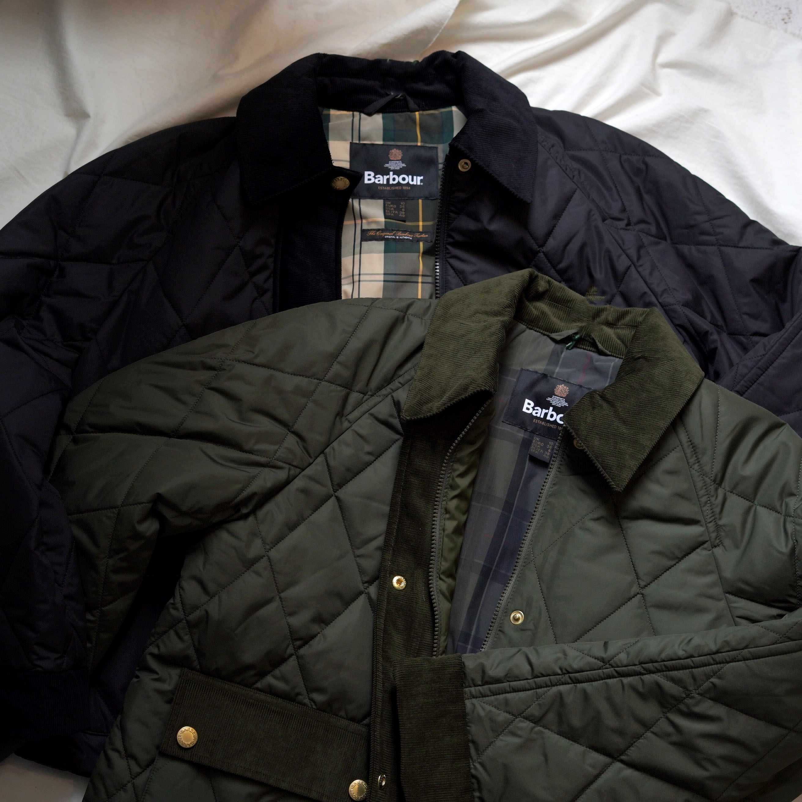 <span>Barbourのキルティングジャケットで冬支度を。</span>