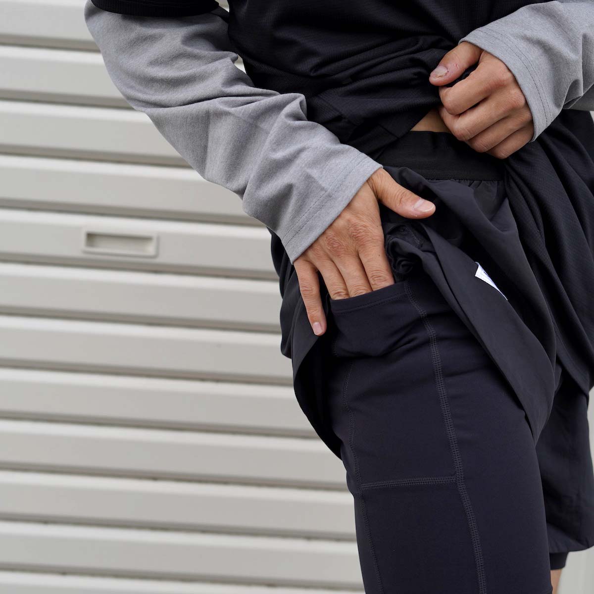 ACT™ / ShellLight - 2-in-1 Shorts (Black) ポケット