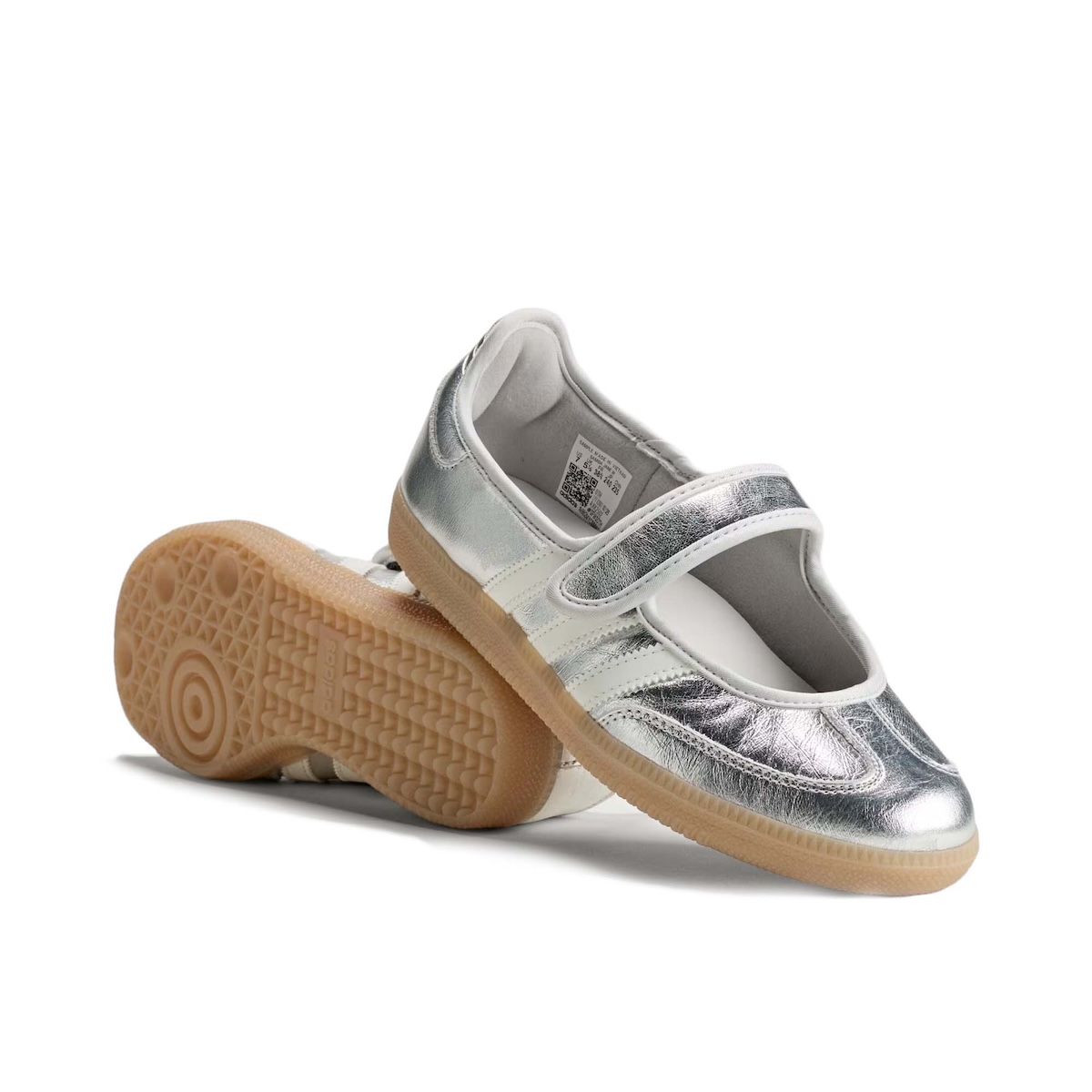 adidas originals / Samba Jane (Silver Metallic / Off White / Gum) アッパー