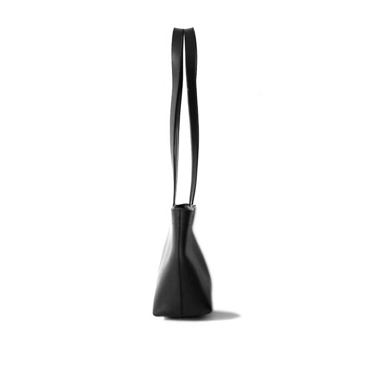 Aeta / LONG HANDLE ZIPPER TOTE : S (Black) 側面