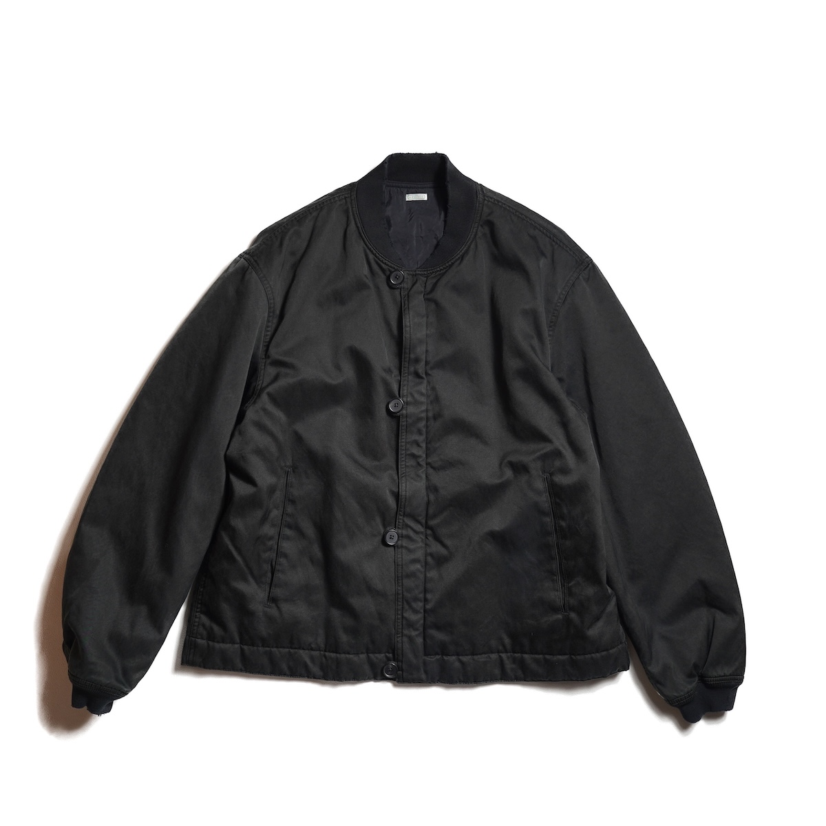 最終値下げ 美品 パフボールプルオーバージャケット ブラック M 2001年 A.PRESSE / Vintage Silk Bomber Jacket (Black)
