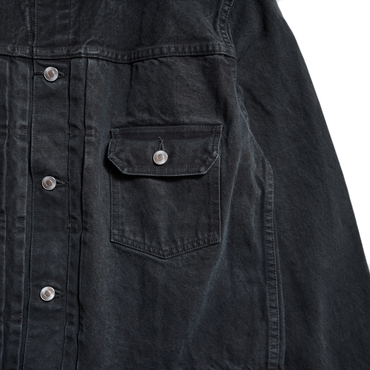 A.PRESSE / 2nd Type Black Denim Jacket (Black)