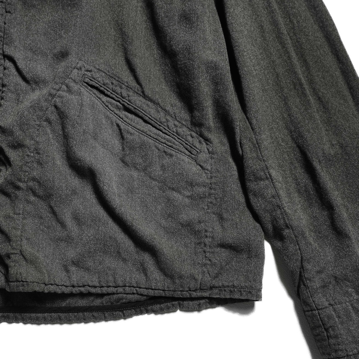 A.PRESSE / Vintage Black Chambray Sports Jacket (Black)