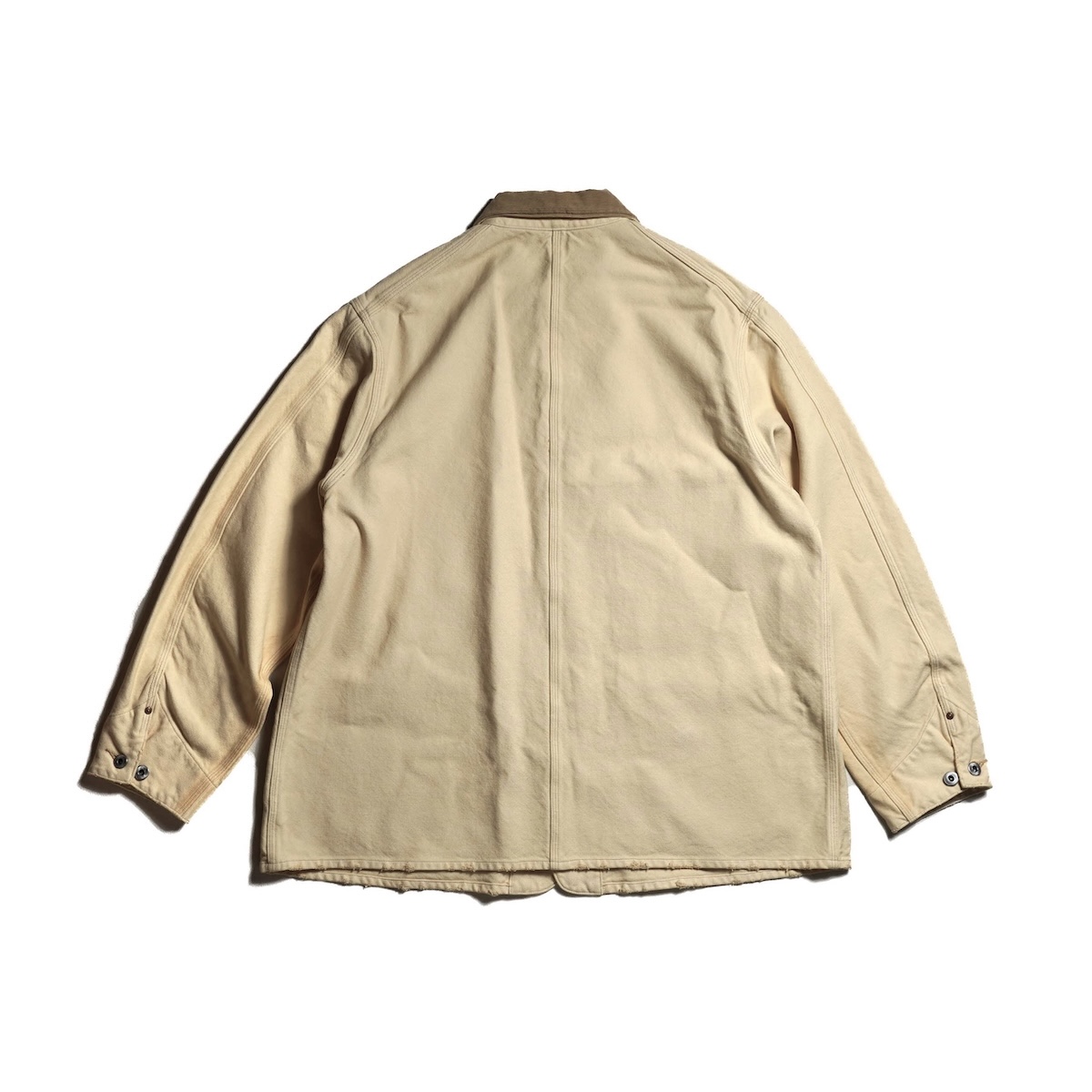 A.PRESSE / Vintage Silk Hemp Coverall Jacket (Beige) 背面