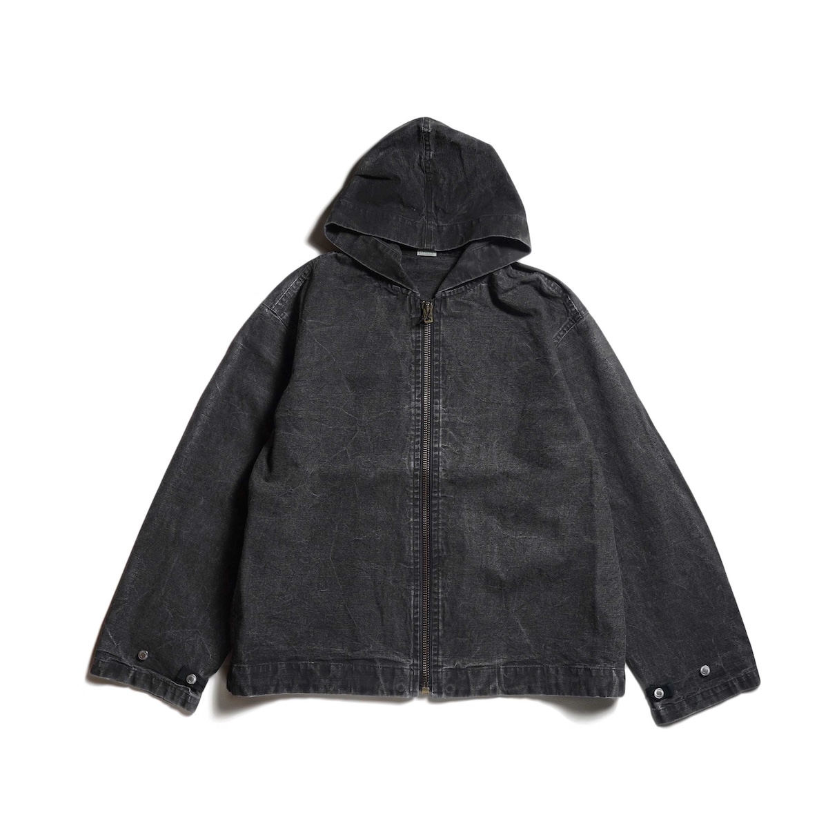 A.PRESSE / Vintage US Navy Zip Hoodie (Black)