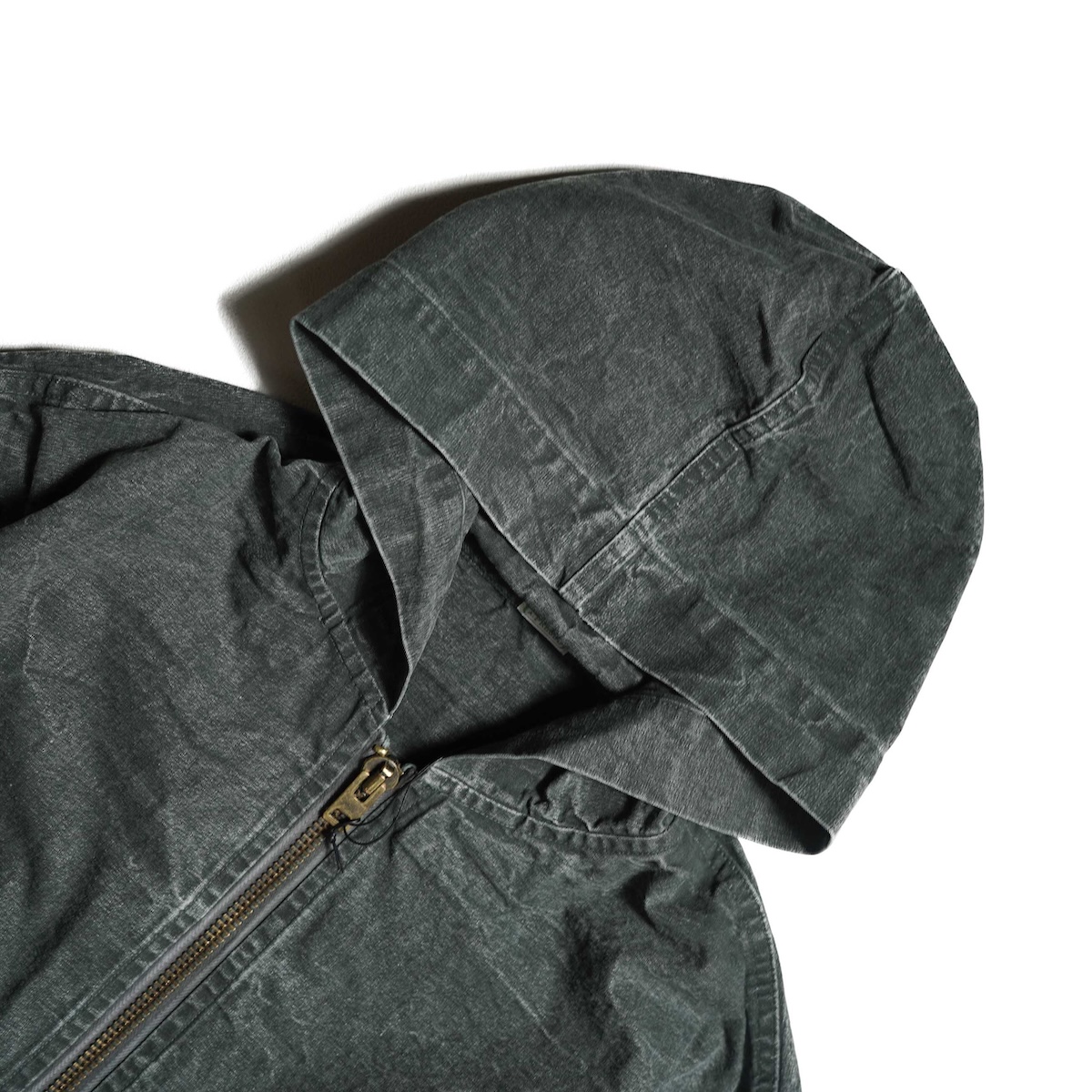 A.PRESSE / Vintage US Navy Zip Hoodie (Olive)  フード