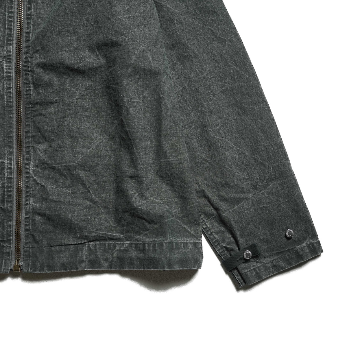 A.PRESSE / Vintage US Navy Zip Hoodie (Olive) 袖、裾
