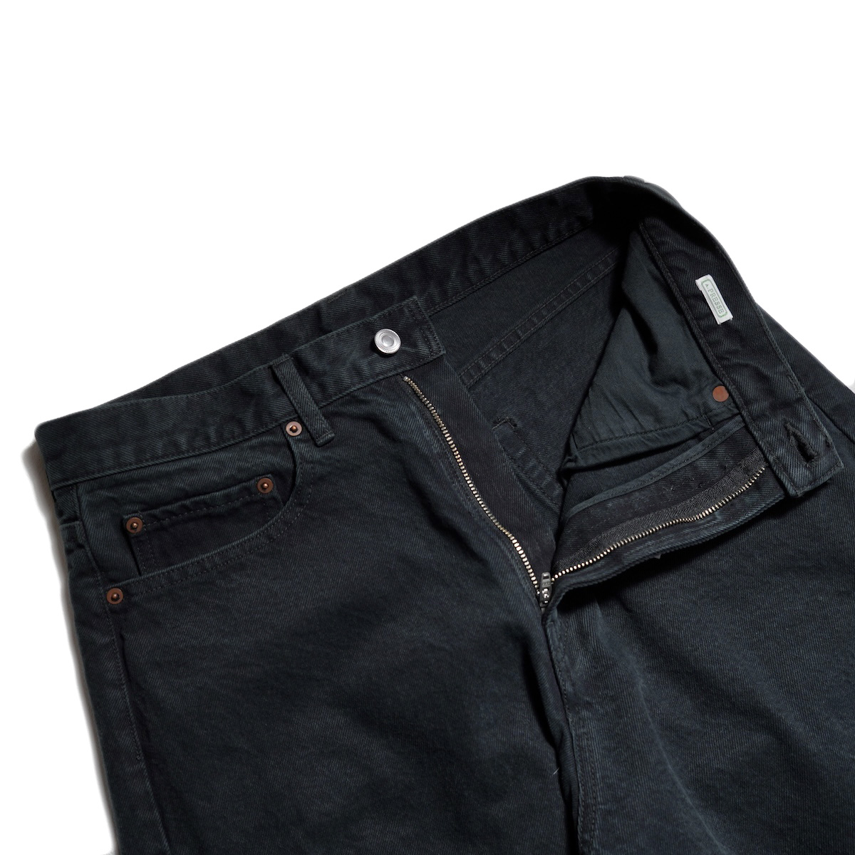 A.PRESSE / Black Washed Wide Denim Pants (Black)