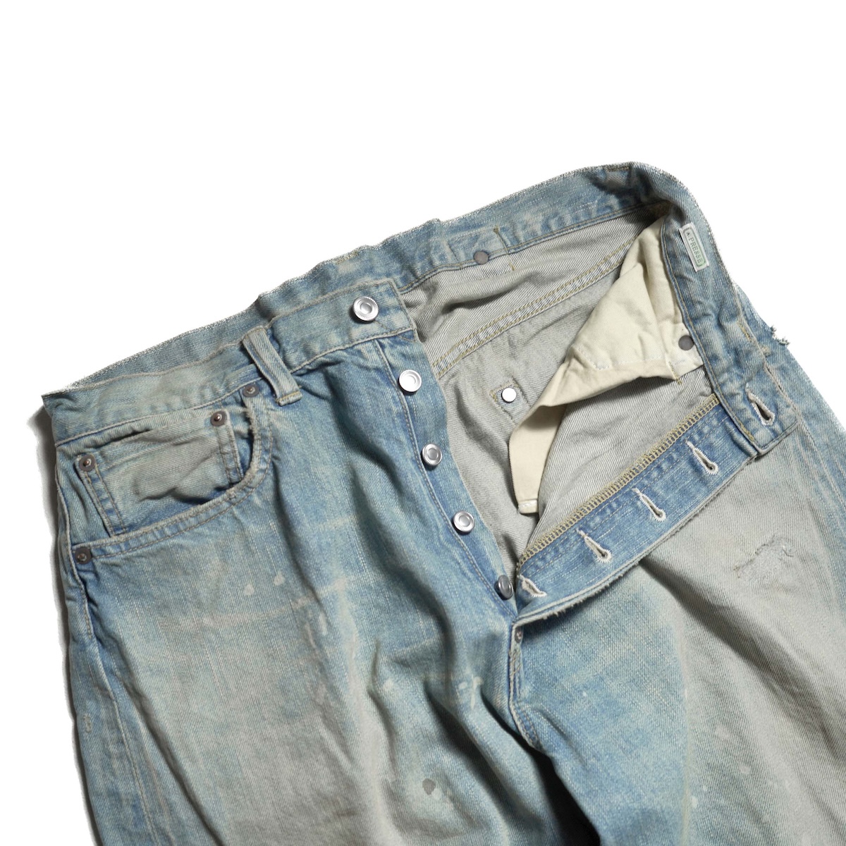 A.PRESSE / No.37 Washed Wide Denim Pants (Bleach)
