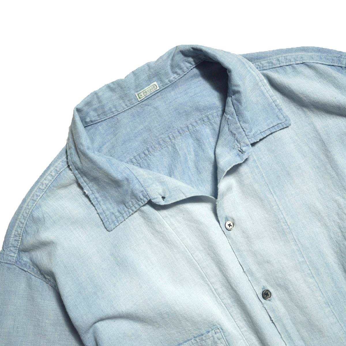 A.PRESSE / Vintage Chambray S/S Shirt (Bleach)