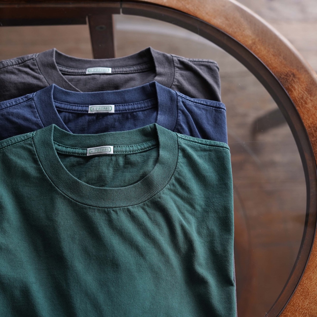 A.PRESSE / Vintage Light Weight T-Shirt (Blue)