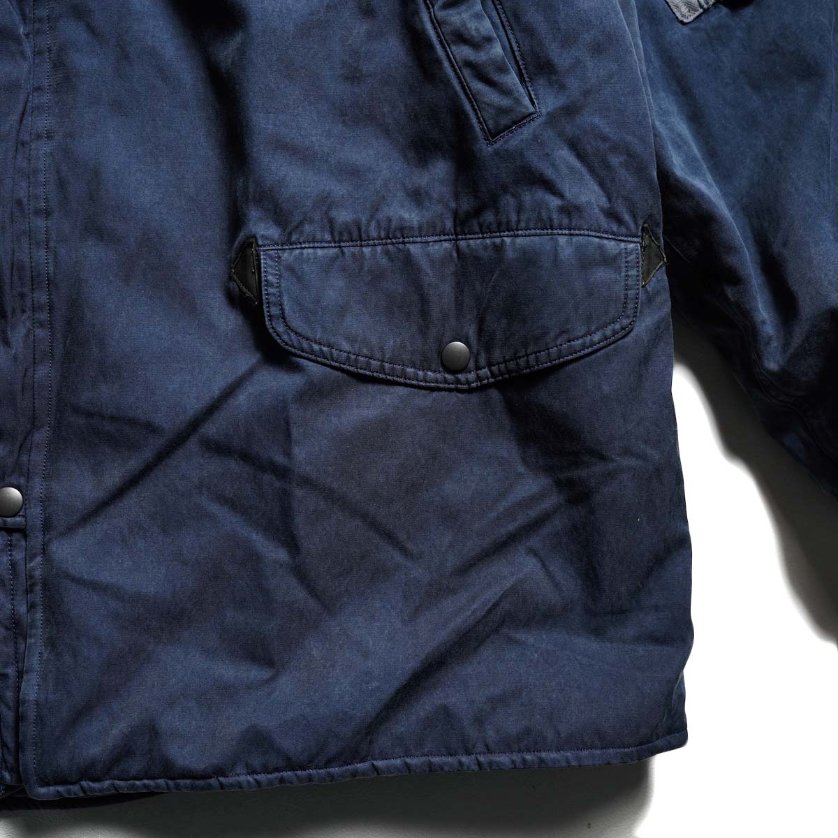 A.PRESSE / Vintage Silk Custom N-3B Flight Jacket (Navy) フラップポケット