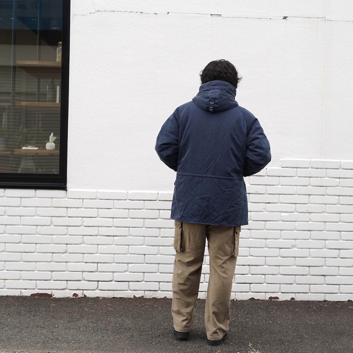 A.PRESSE / Vintage Silk Custom N-3B Flight Jacket (Navy) 178cm/size3 着用②