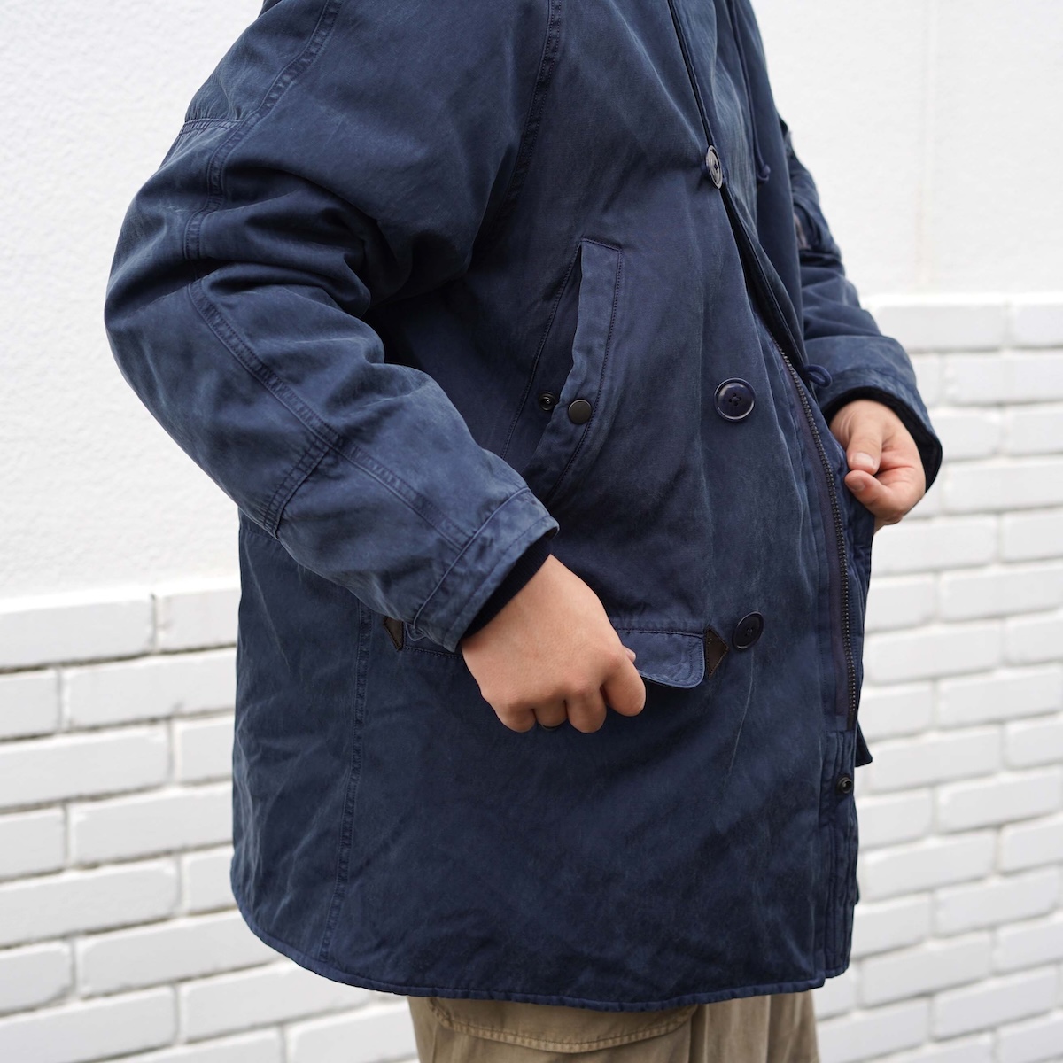 A.PRESSE / Vintage Silk Custom N-3B Flight Jacket (Navy) 178cm/size3 着用④