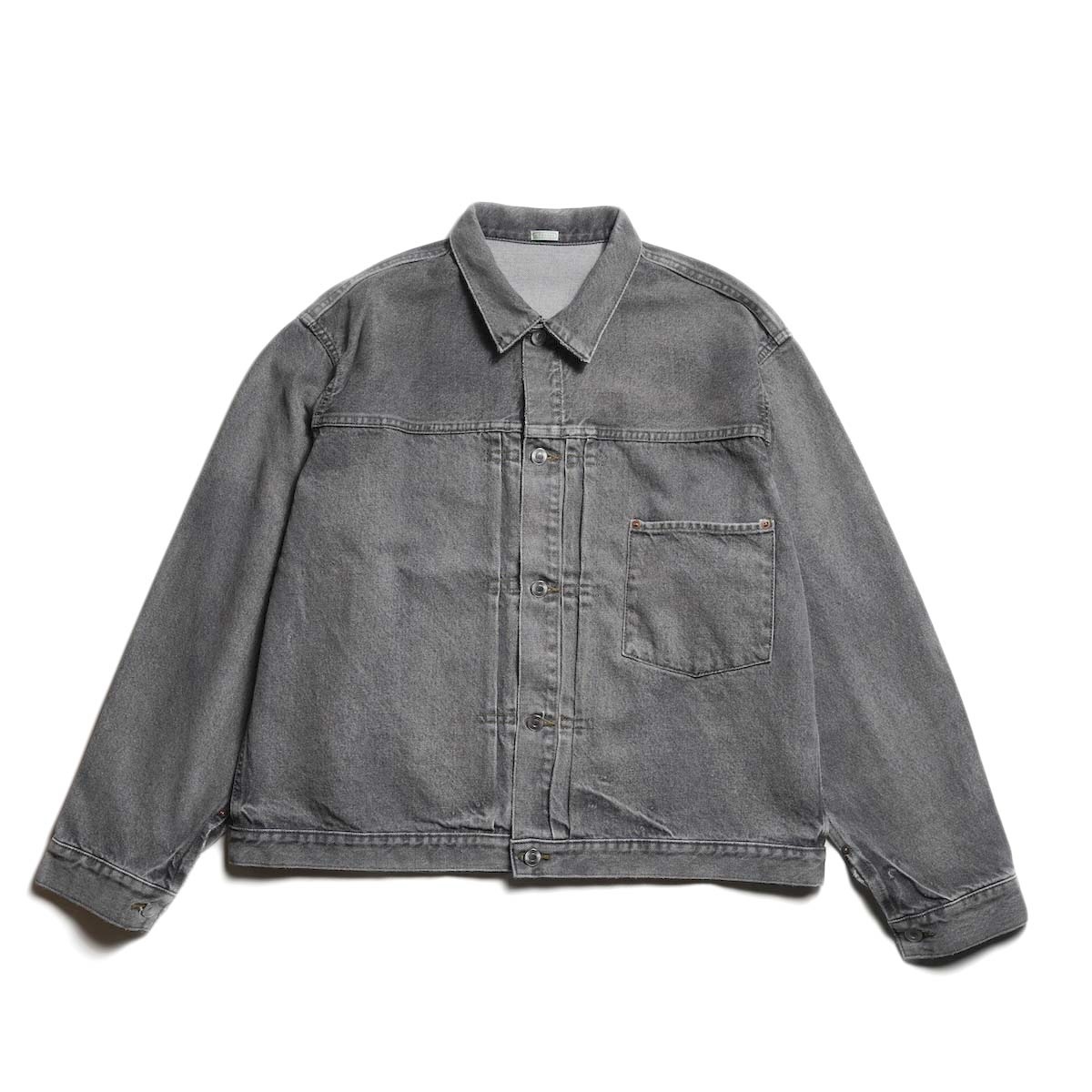 A.PRESSE / Vintage Gray Denim Jacket (Gray)
