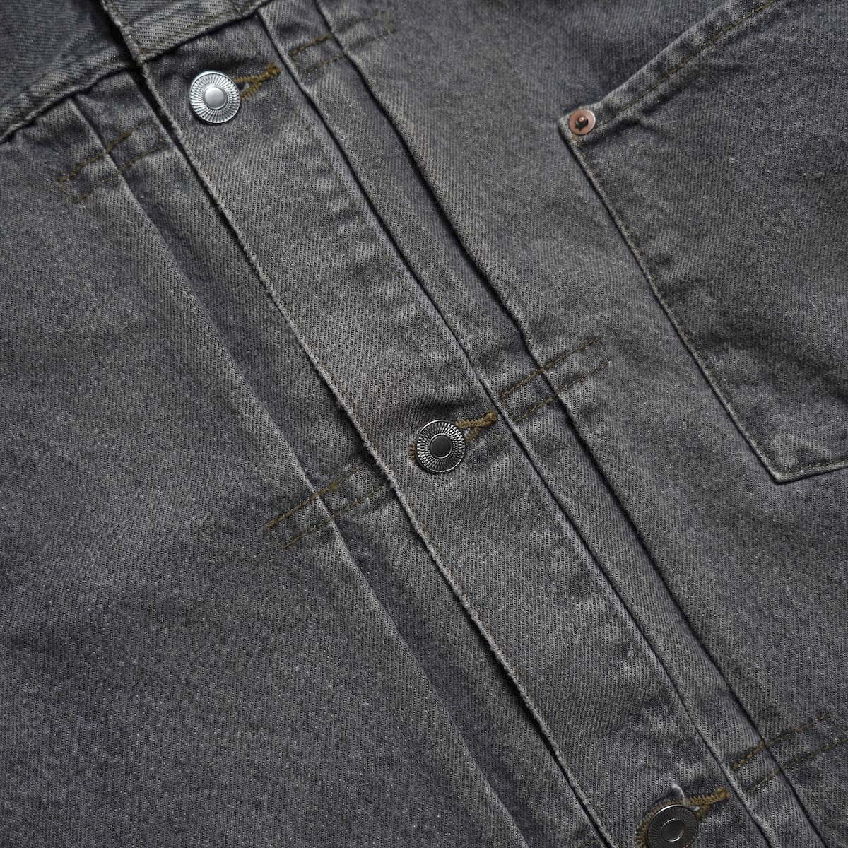 A.PRESSE / Vintage Gray Denim Jacket (Gray) ボタン
