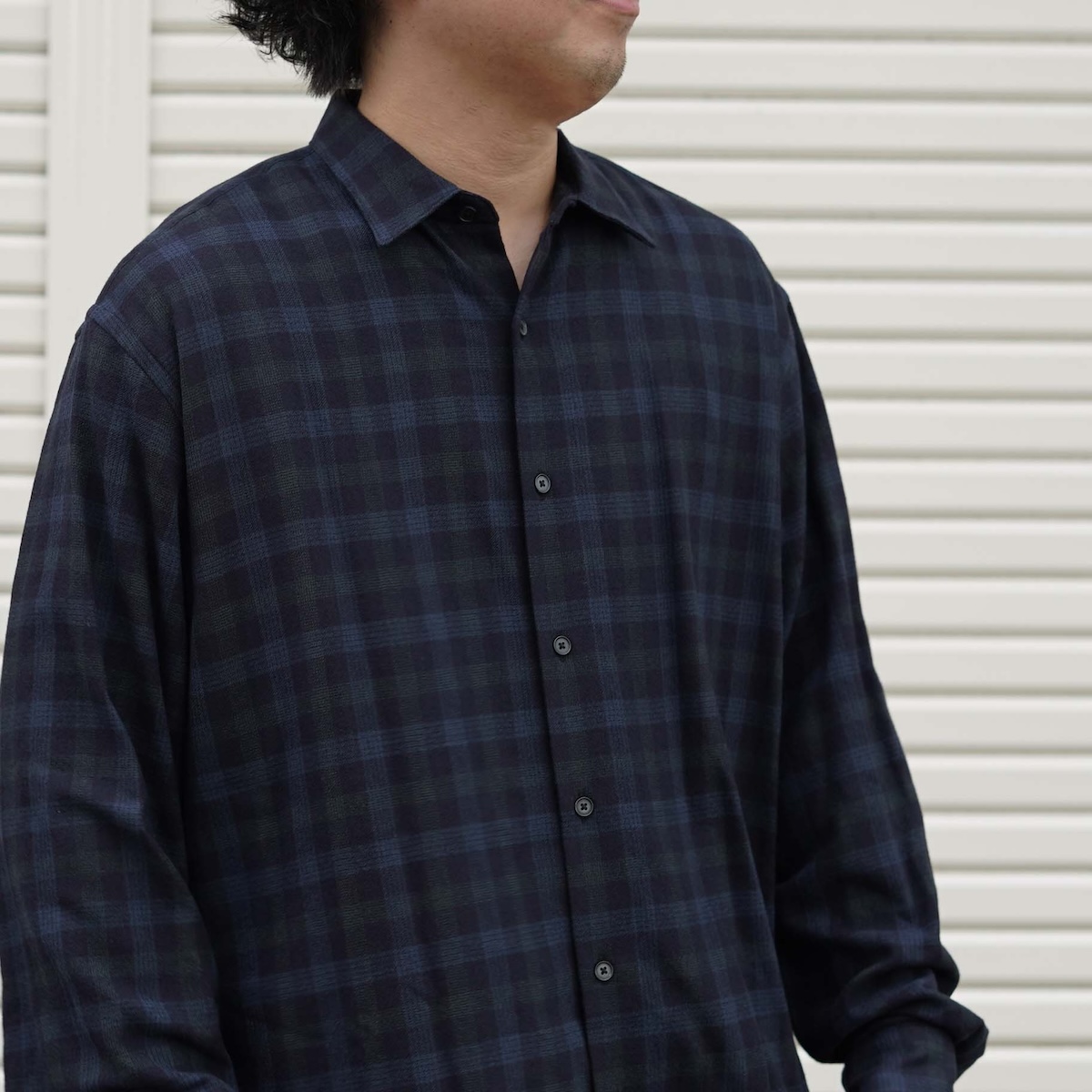 A.PRESSE / Wool Regular Collar Shirt (Check) 178cm/size3 着用②