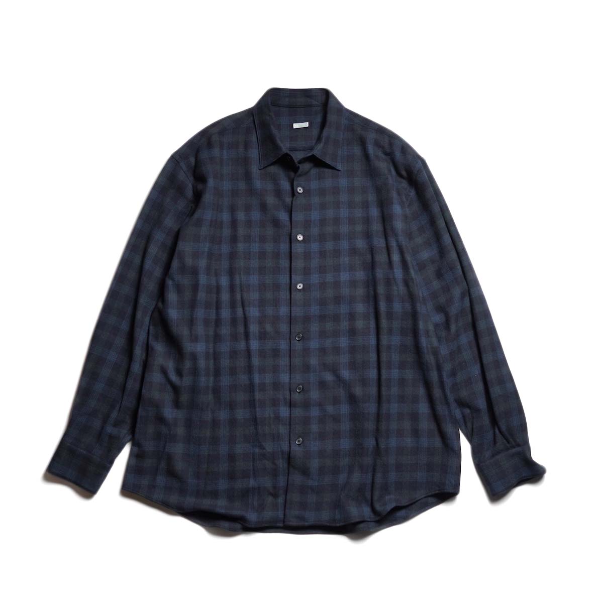 A.PRESSE / Wool Regular Collar Shirt (Check)