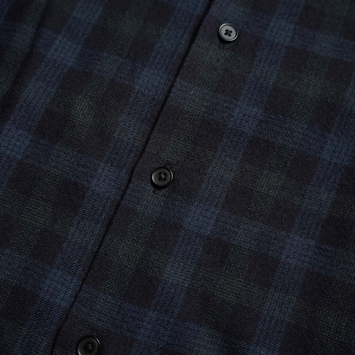 A.PRESSE / Wool Regular Collar Shirt (Check) ボタン