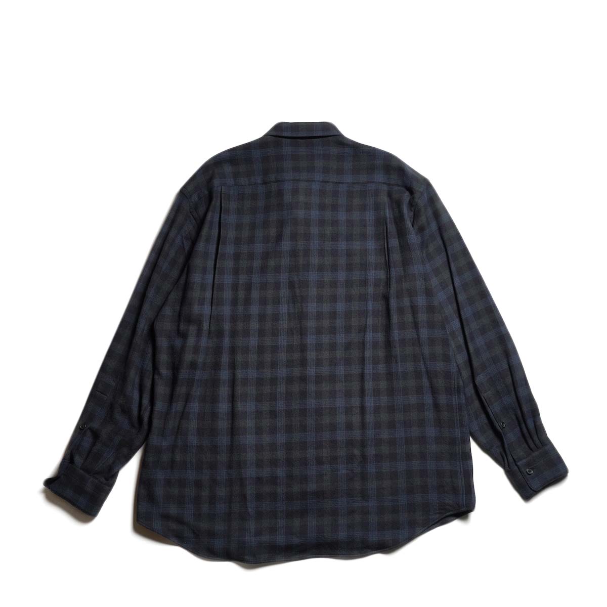 A.PRESSE / Wool Regular Collar Shirt (Check) 背面