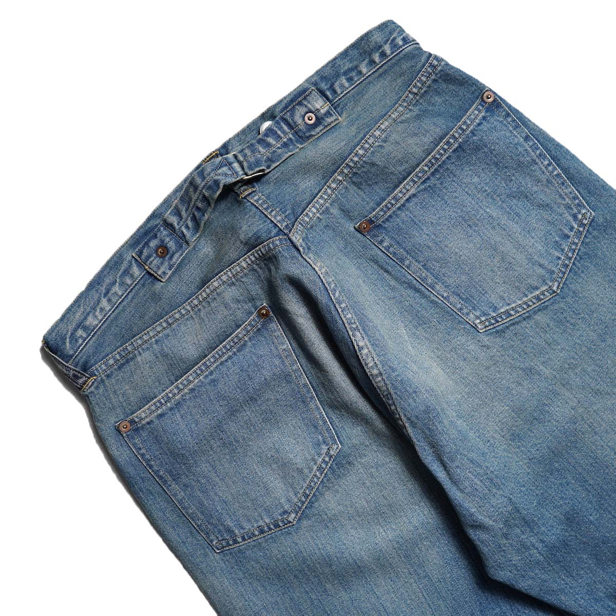 A.PRESSE / No.22 Washed Wide Denim Pants (Indigo)