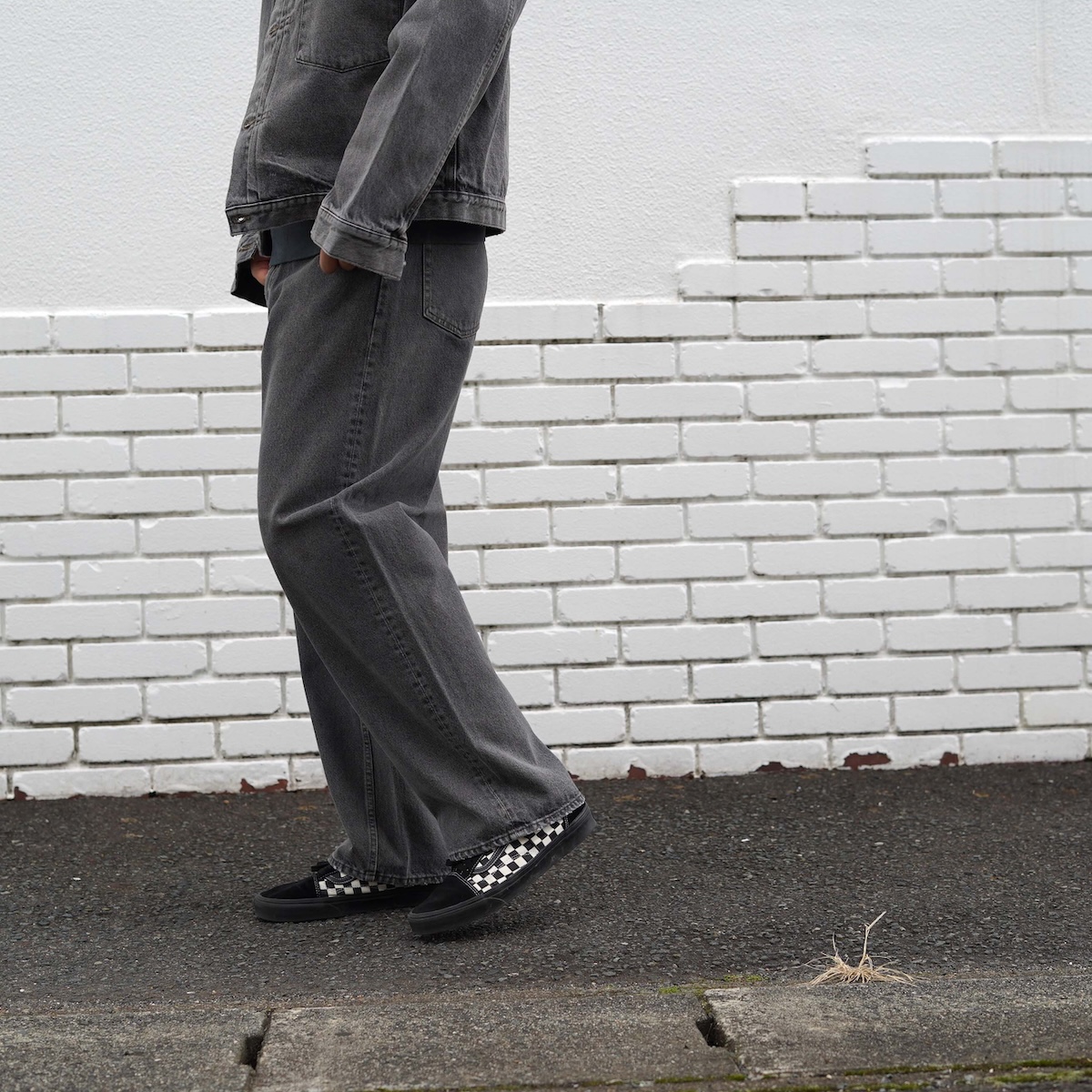 A.PRESSE / Vintage Gray Denim Pants (Gray) 178cm/size 32 着用②