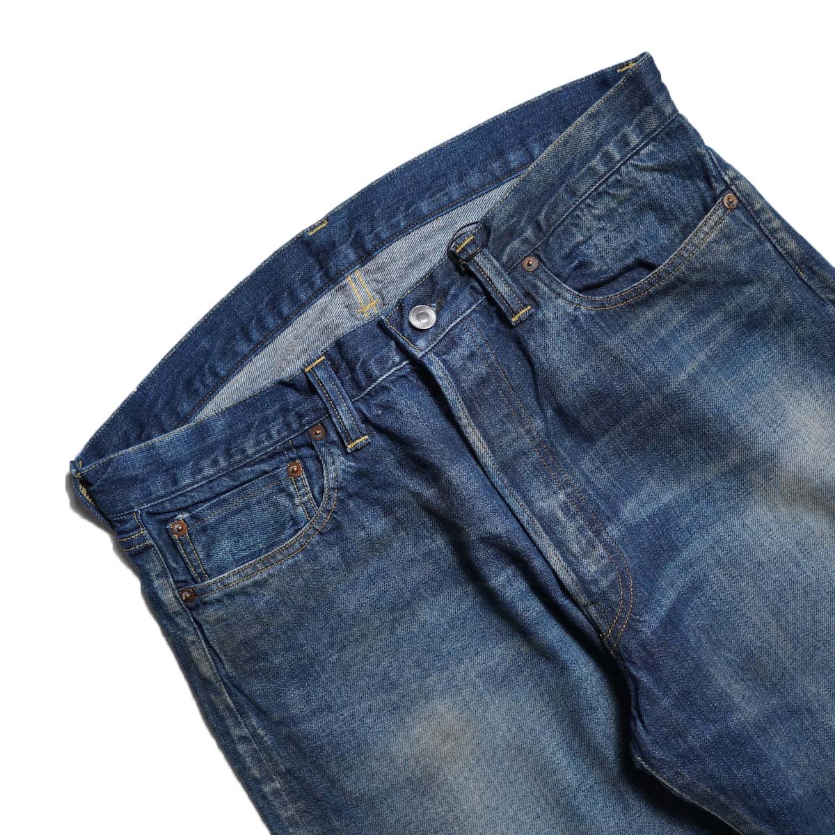 A.PRESSE / Vintage Washed Straight Denim Pants (Indigo)