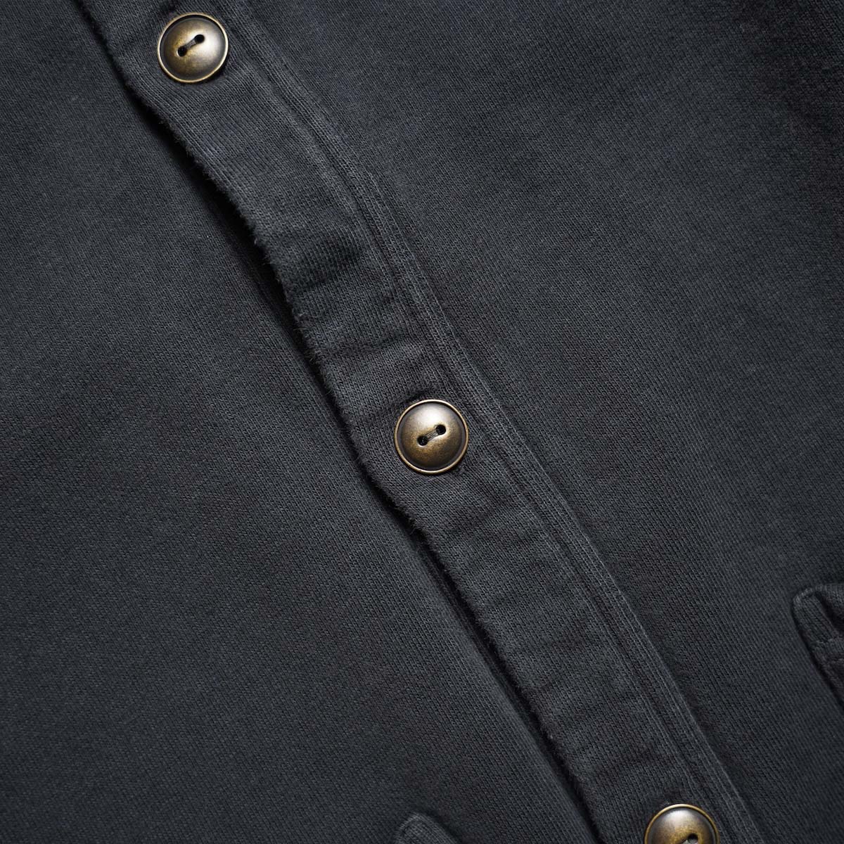 A.PRESSE / Vintage Sweat Cardigan (Black) メタルボタン