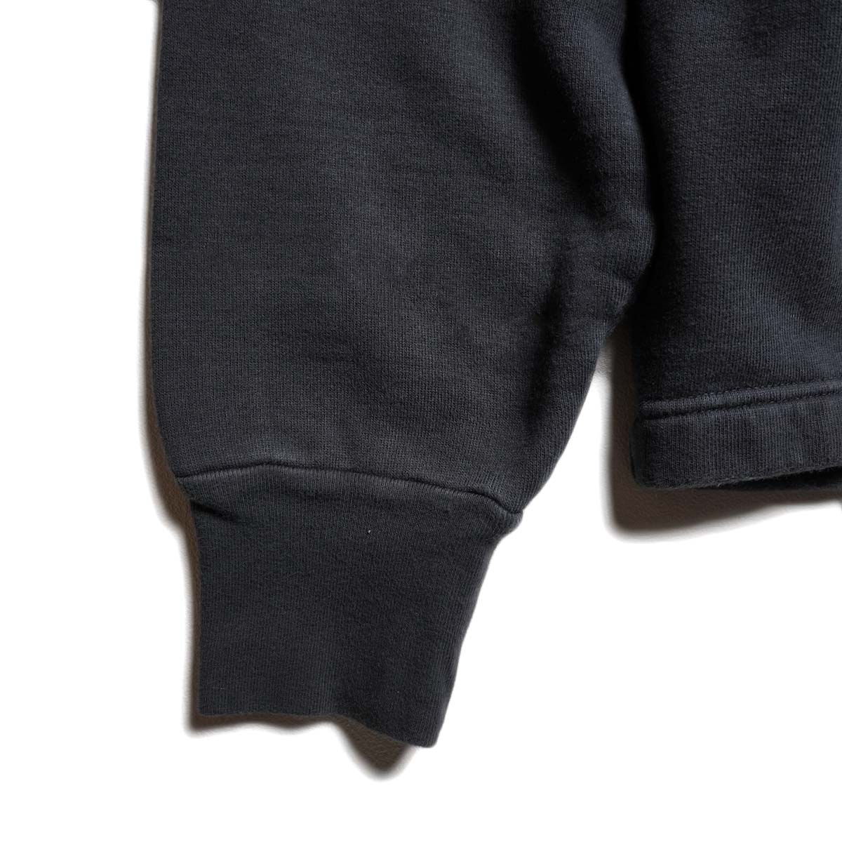 A.PRESSE / Vintage Sweat Cardigan (Black) 袖リブ