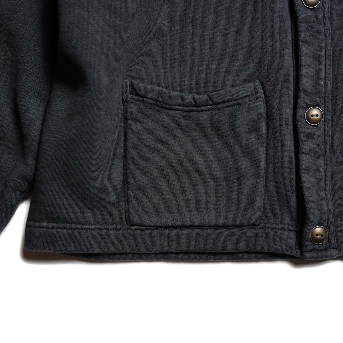 A.PRESSE / Vintage Sweat Cardigan (Black) ポケット