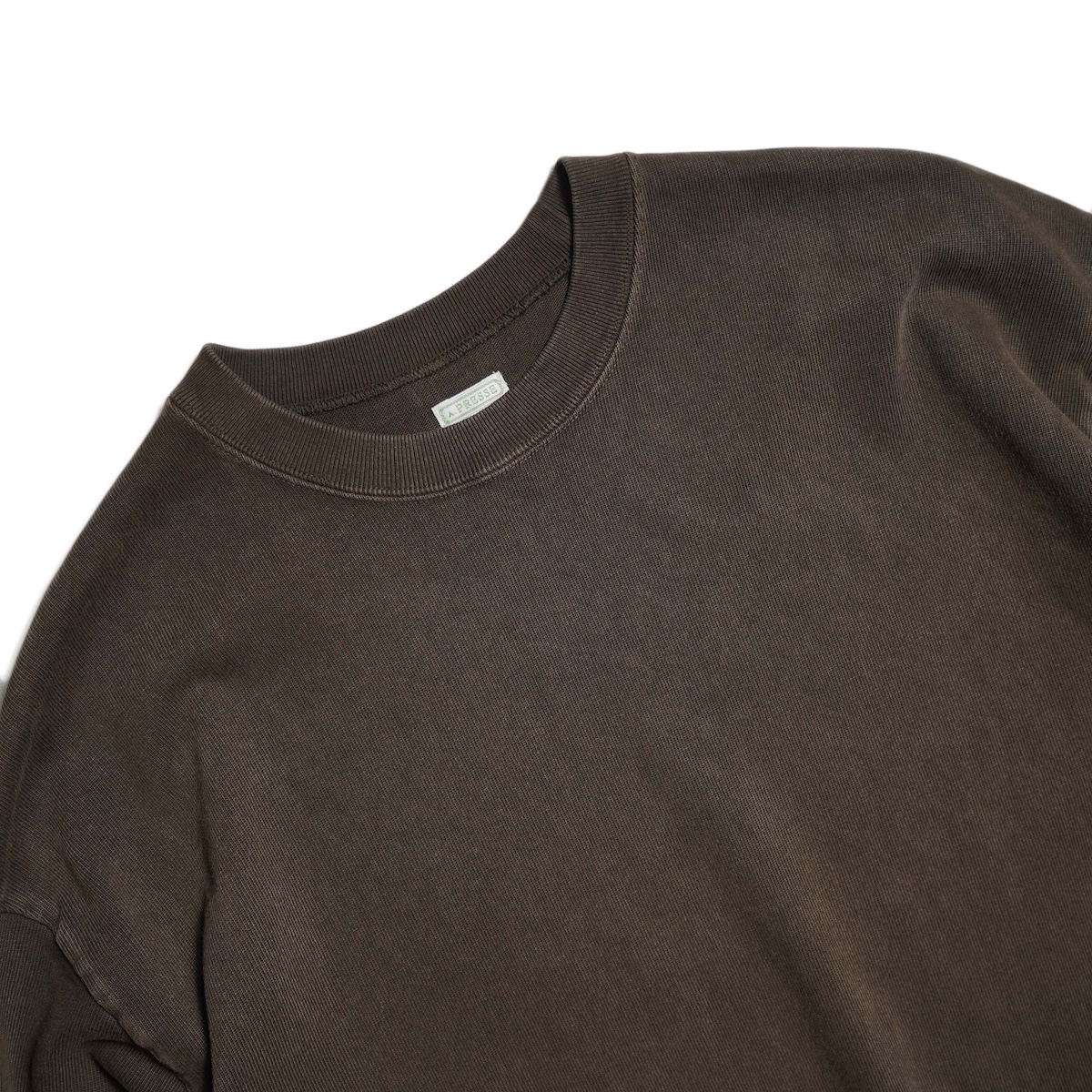 A.PRESSE / Vintage L/S T-shirt (Brown) ネック