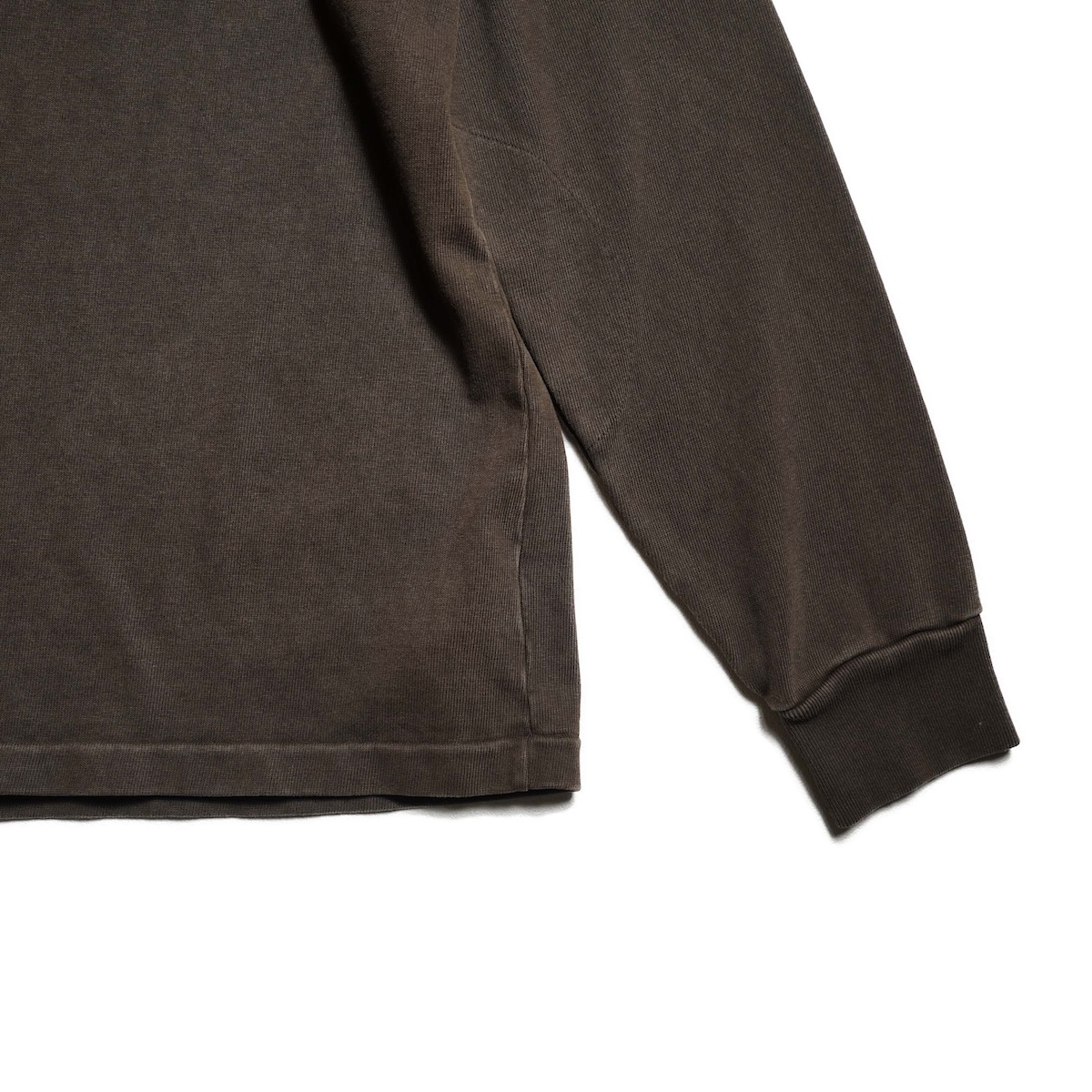 A.PRESSE / Vintage L/S T-shirt (Brown) 袖先、裾