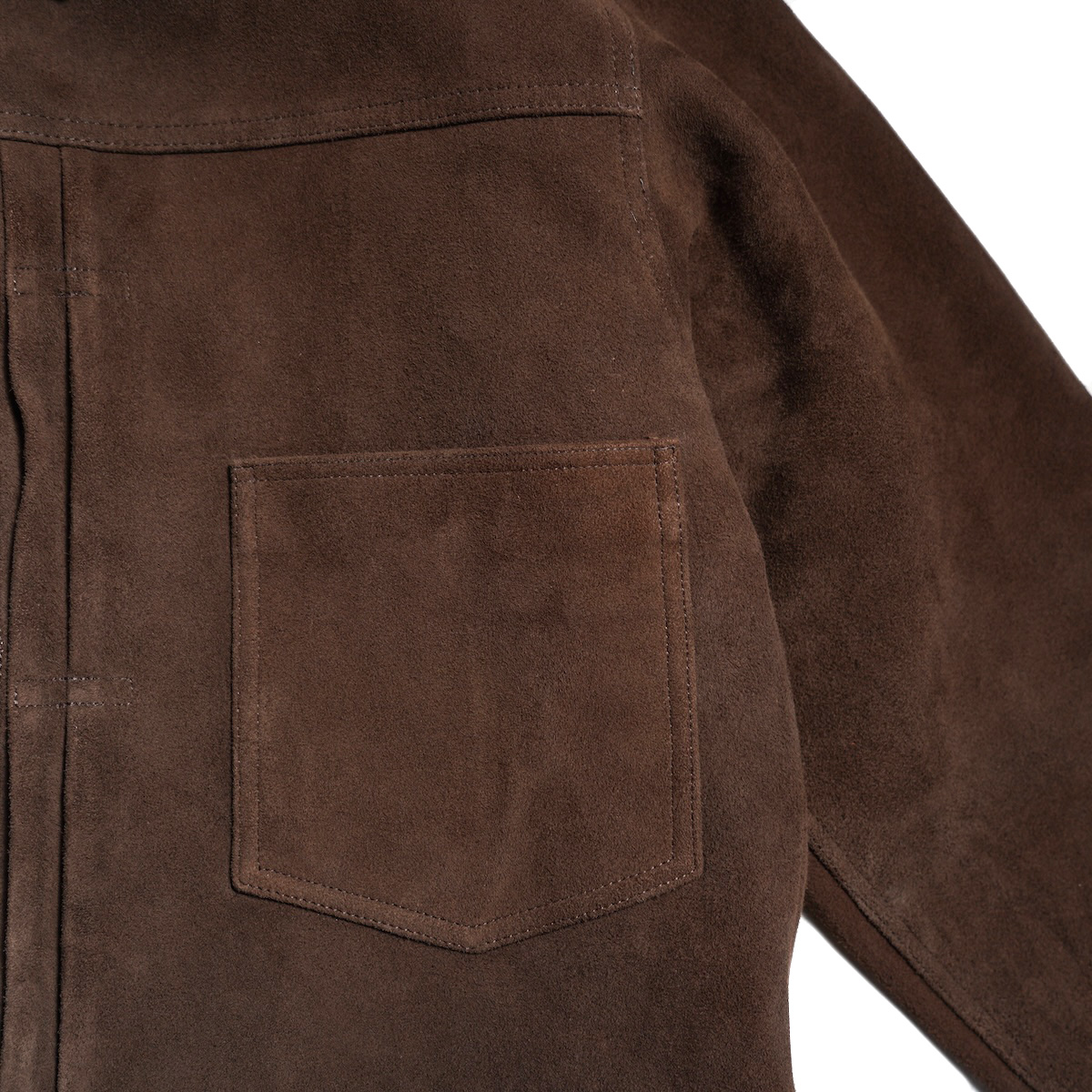 A.PRESSE / Vintage Suede Leather 1st Type Jacket (Brown)