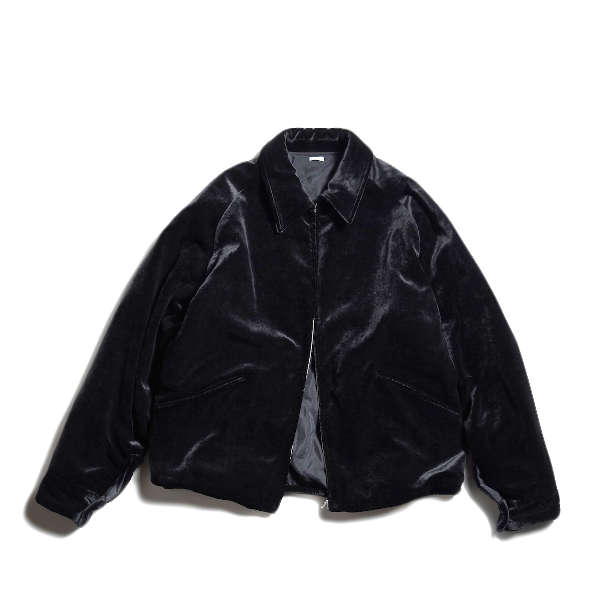 A.PRESSE / Silk Velour Souvenir Jacket (Black)
