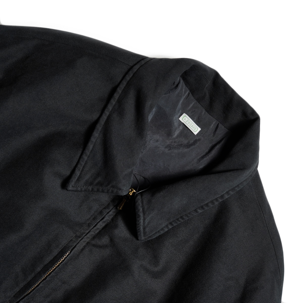 A.PRESSE / Vintage Cotton Silk Moleskin Jacket (Black)