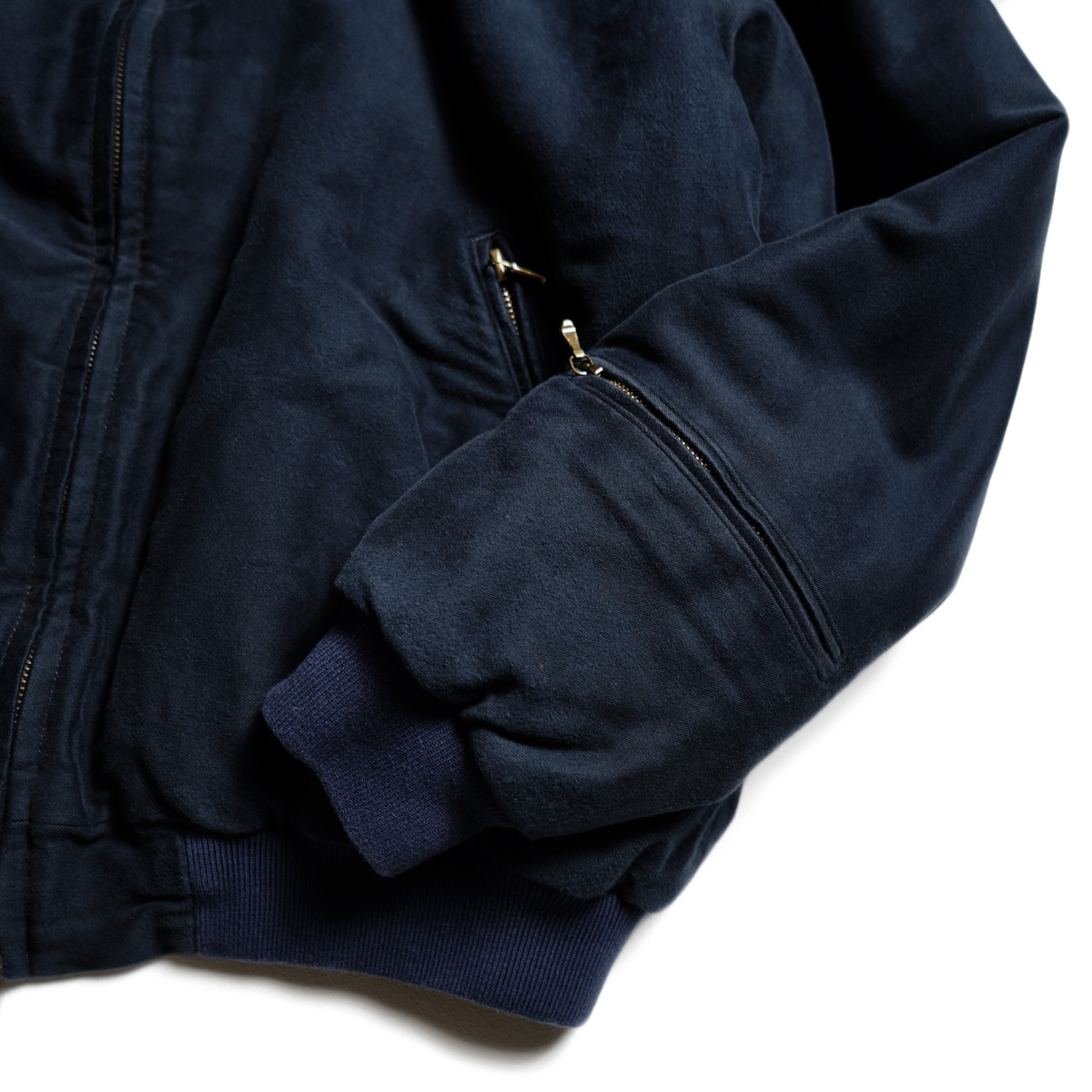 A.PRESSE / Vintage Cotton Silk Moleskin Jacket (Navy)