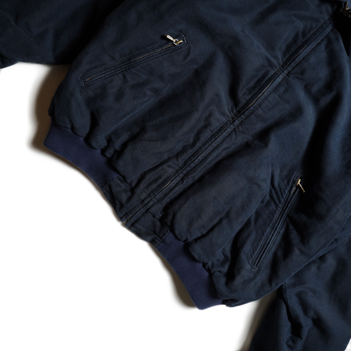 A.PRESSE / Vintage Cotton Silk Moleskin Jacket (Navy)