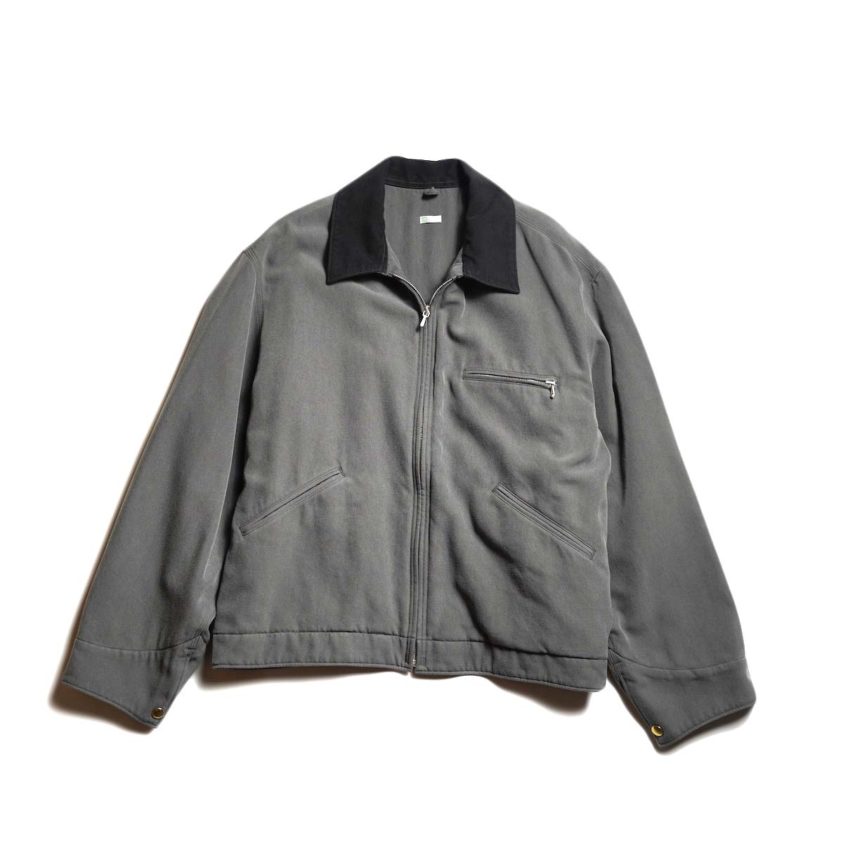 アプレッセ　Vintage Silk Cotton Detroit Jacket A.PRESSE / Vintage Silk Cotton Detroit Jacket (Gray)