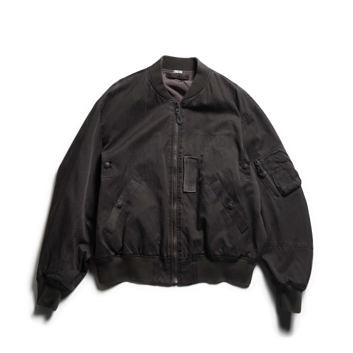 A.PRESSE / Vintage Silk Light B-15C Flight Jacket (Brown)