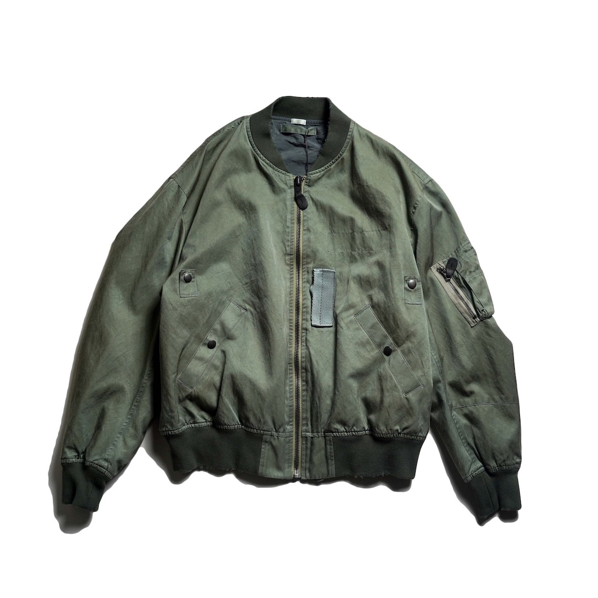 A.PRESSE / Vintage Silk Light B-15C Flight Jacket (Sage)