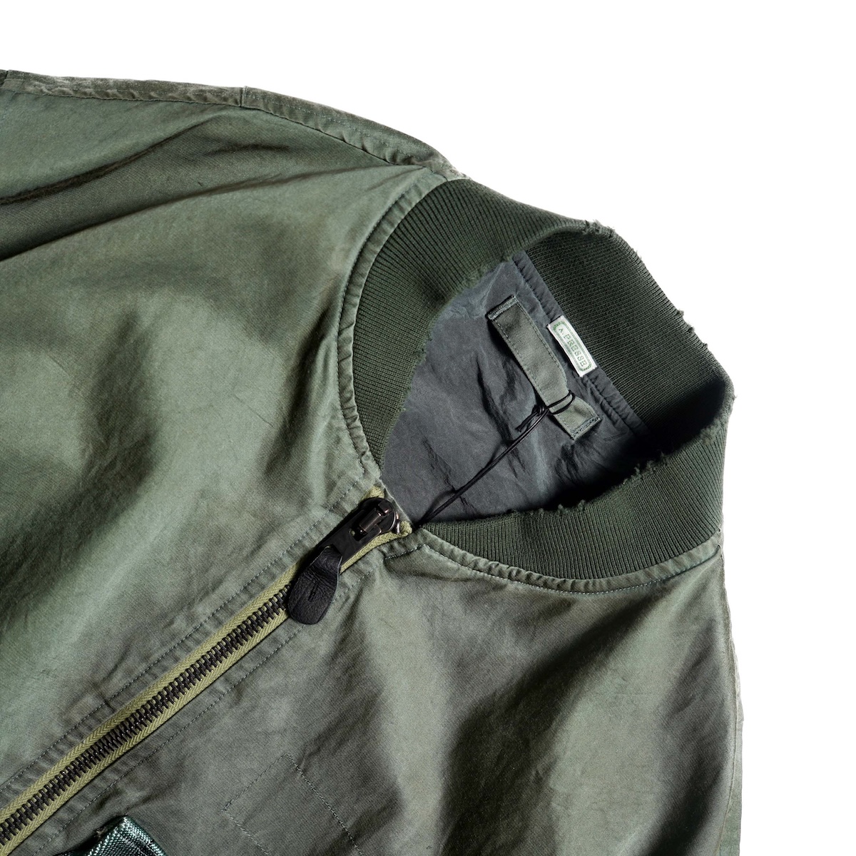 A.PRESSE / Vintage Silk Light B-15C Flight Jacket (Sage)