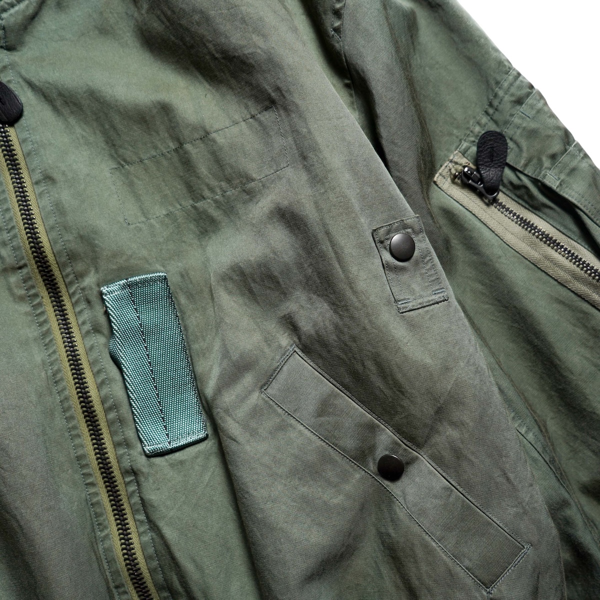 A.PRESSE / Vintage Silk Light B-15C Flight Jacket (Sage)