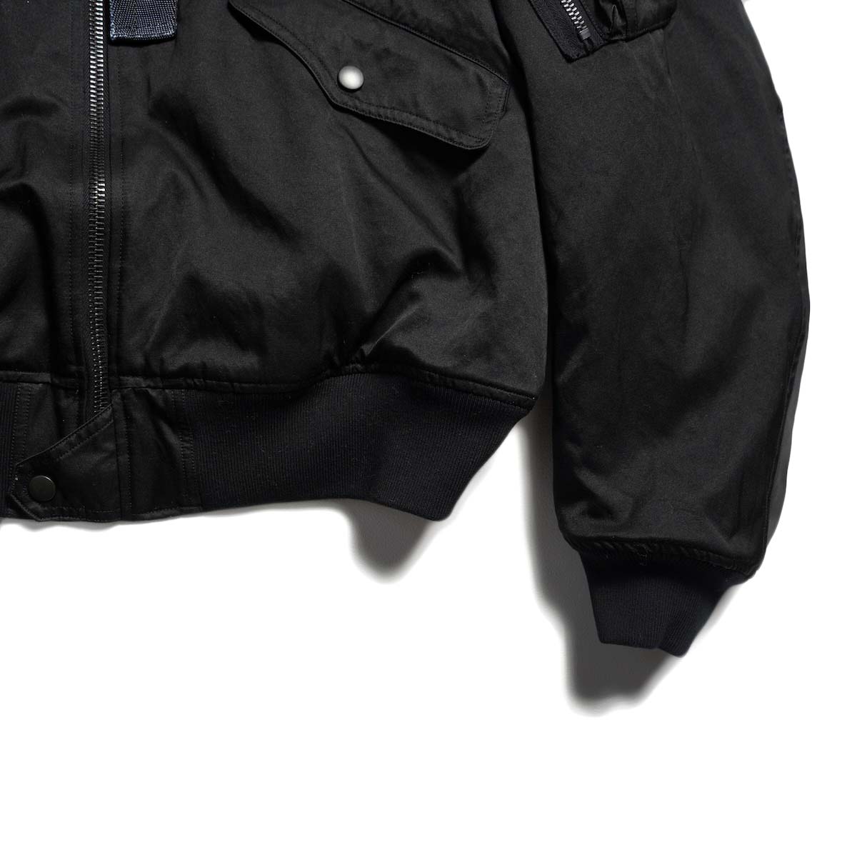 A.PRESSE / Vintage Silk L-2B Flight Jacket (Black)