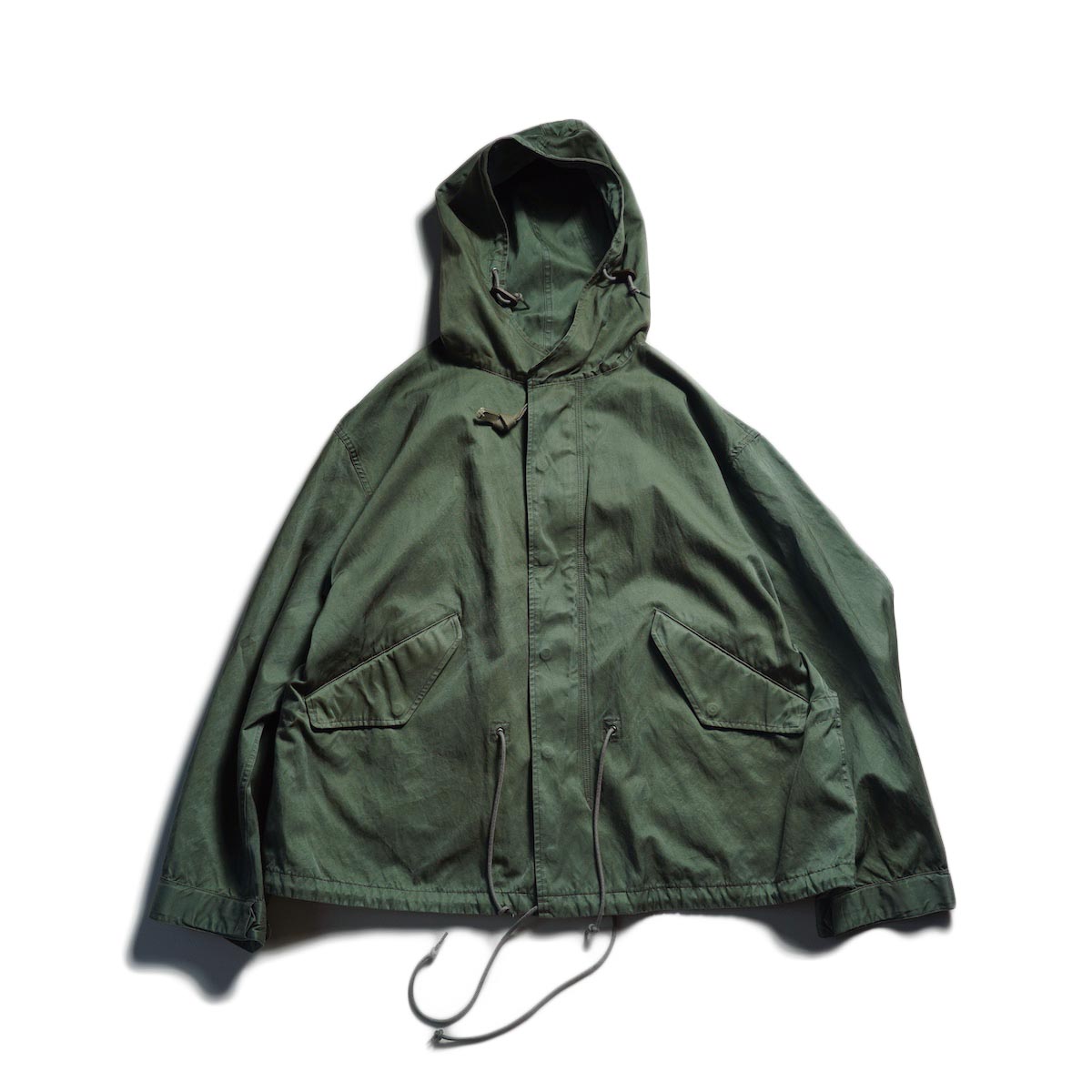 A.PRESSE / Vintage Silk Hoodie Jacket (Sage)