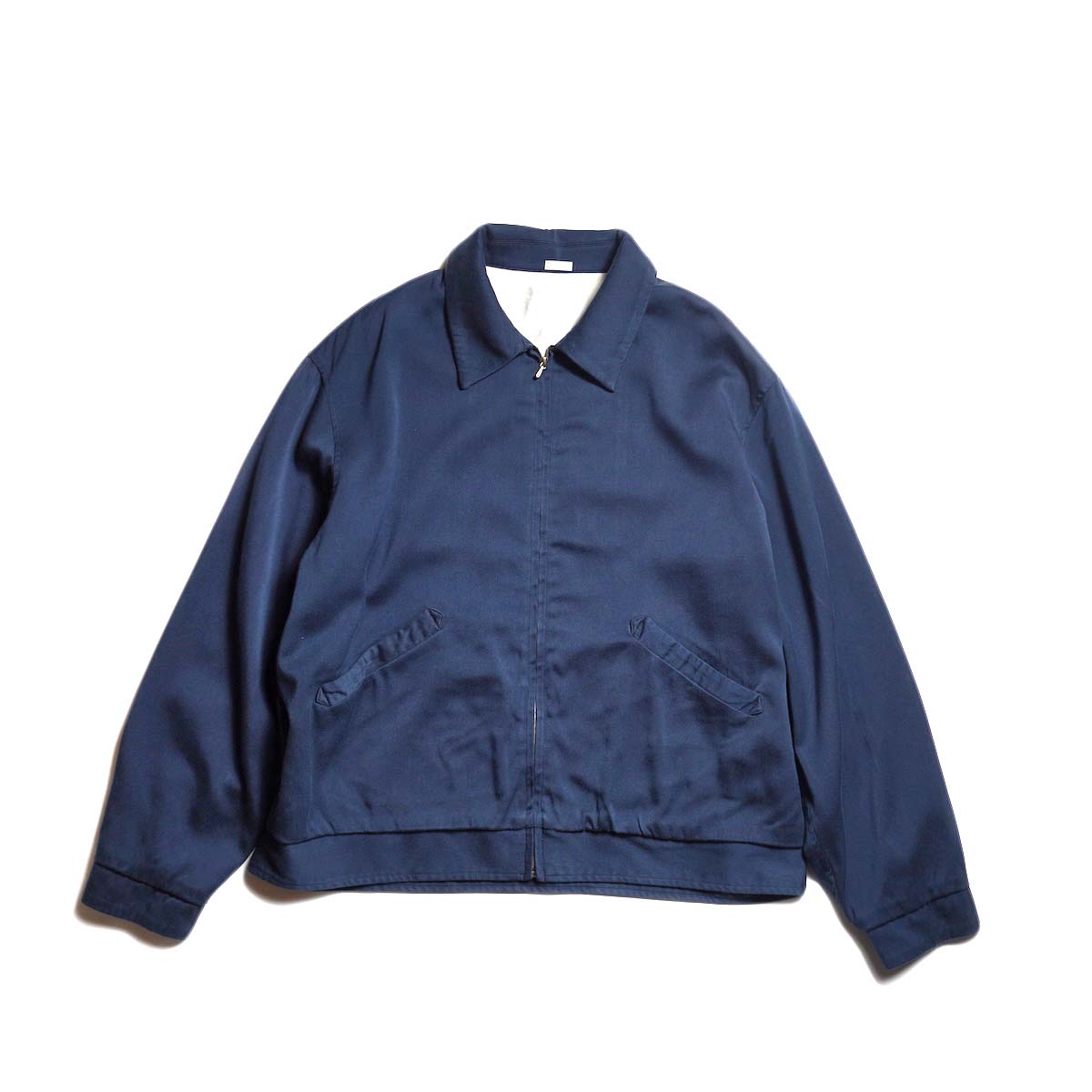 A.PRESSE / Washed Silk Rayon Gabardine Jacket (Blue)
