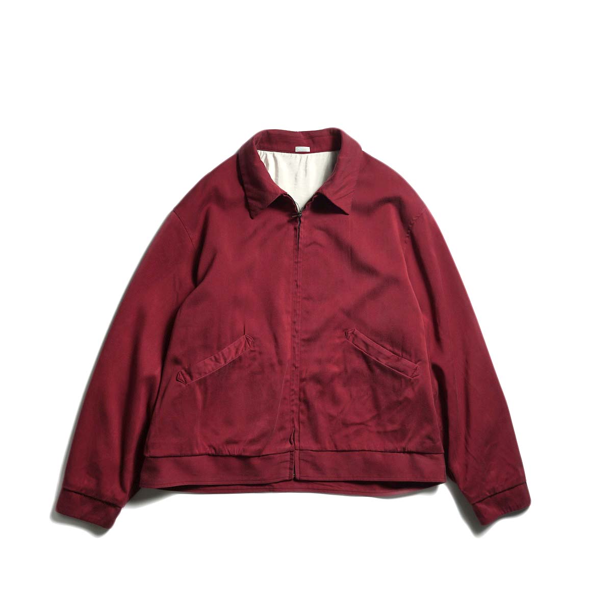 A.PRESSE / Washed Silk Rayon Gabardine Jacket (Red)