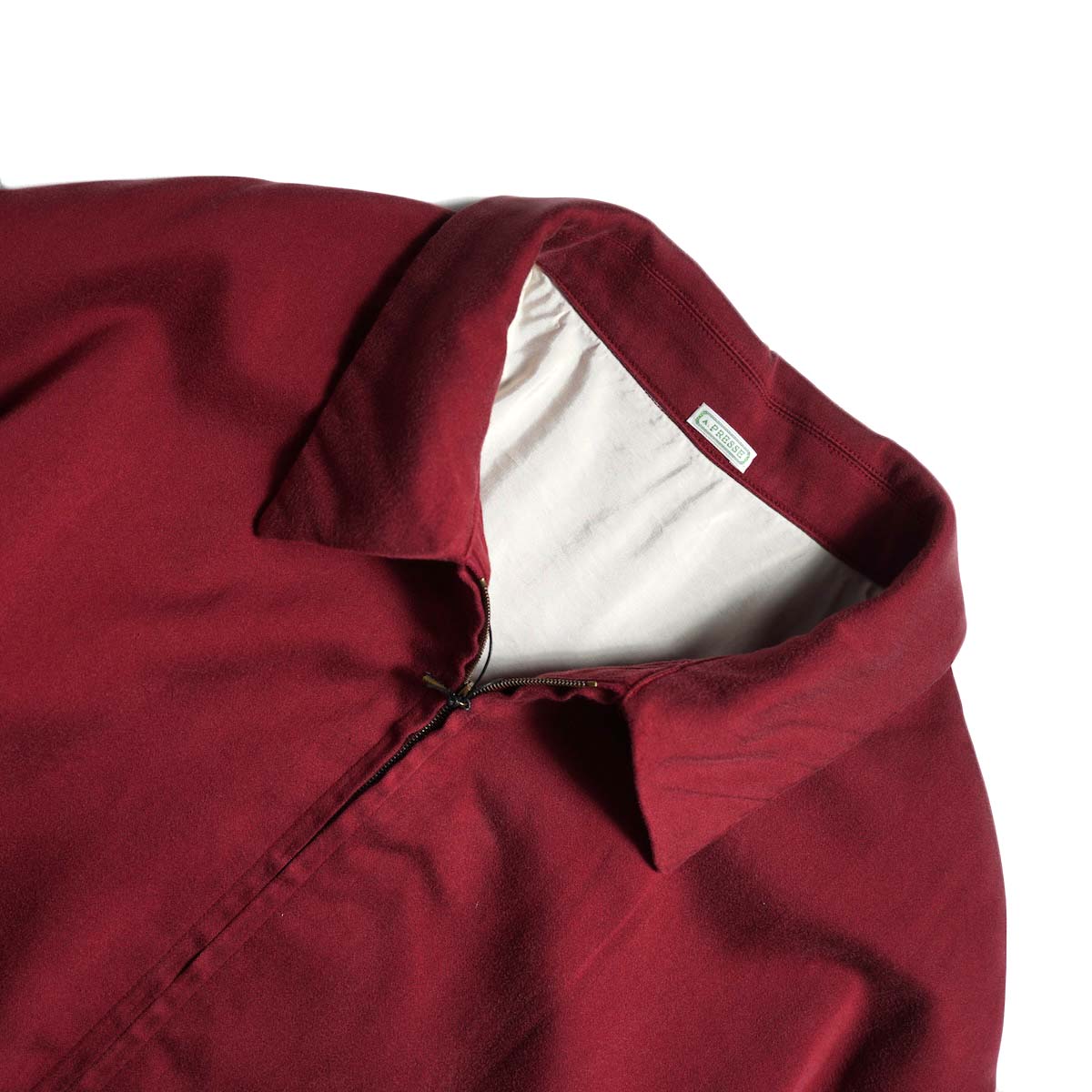 A.PRESSE / Washed Silk Rayon Gabardine Jacket (Red)