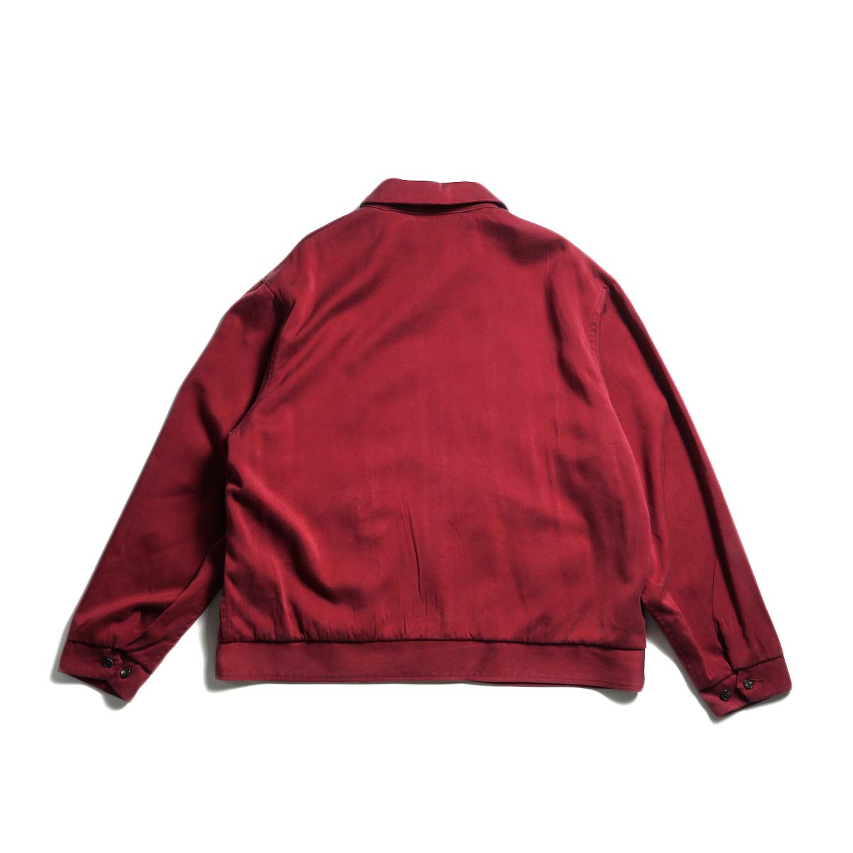 A.PRESSE / Washed Silk Rayon Gabardine Jacket (Red)