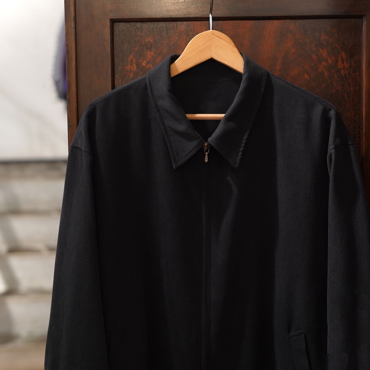A.PRESSE / Washed Silk Souvenir Jacket (Black)