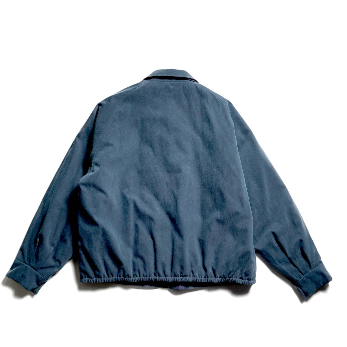 A.PRESSE / Washed Silk Rayon Reversible Souvenir Jacket (Check / Navy)